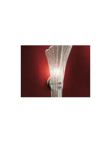 Leucos 050727 Contessina Wand satiniertes weißes Glas arktischer grauer Rahmen E27 100W